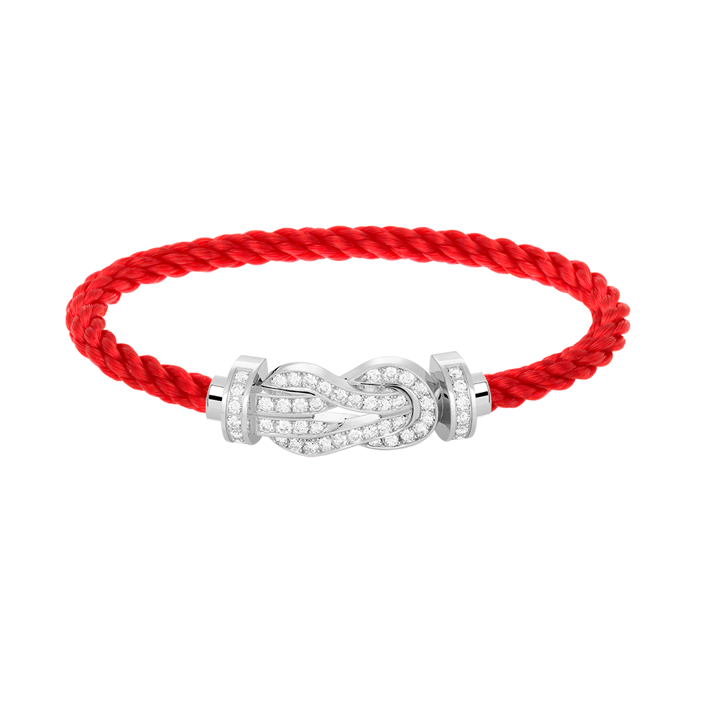 [Luxery]CHANCE LARGE 8 FIGURE BUCKLE FULL DIAMOND BRACELET SILVER
