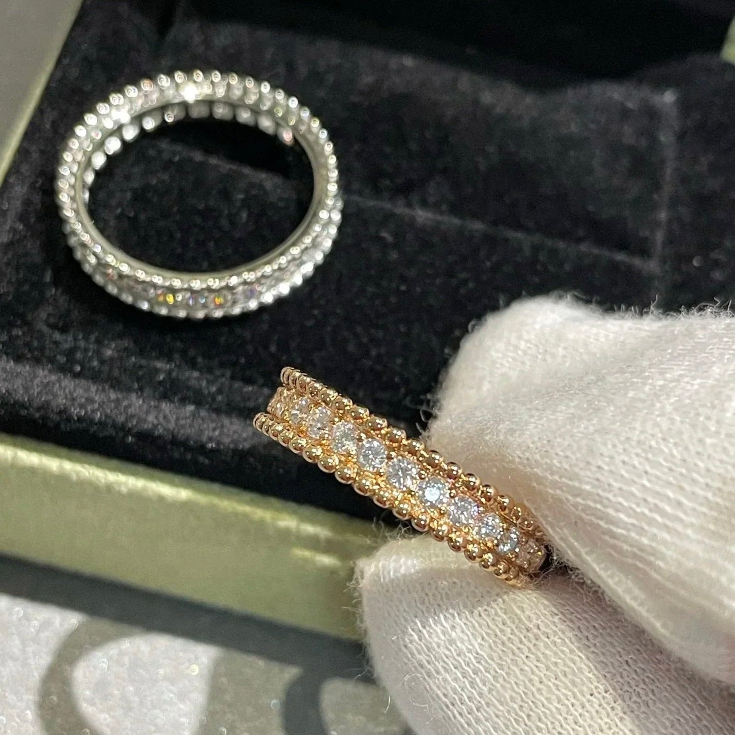 [Luxery]PERLEE DIAMOND SILVER RING
