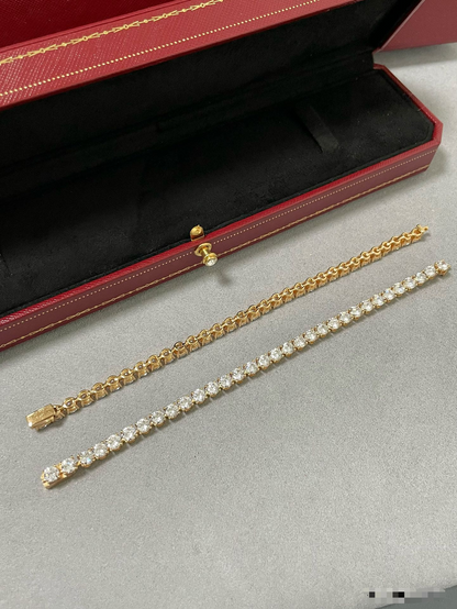 [Luxery jewelrys]TENNIS BRACELET WITH FULL DIAMOND SETTING