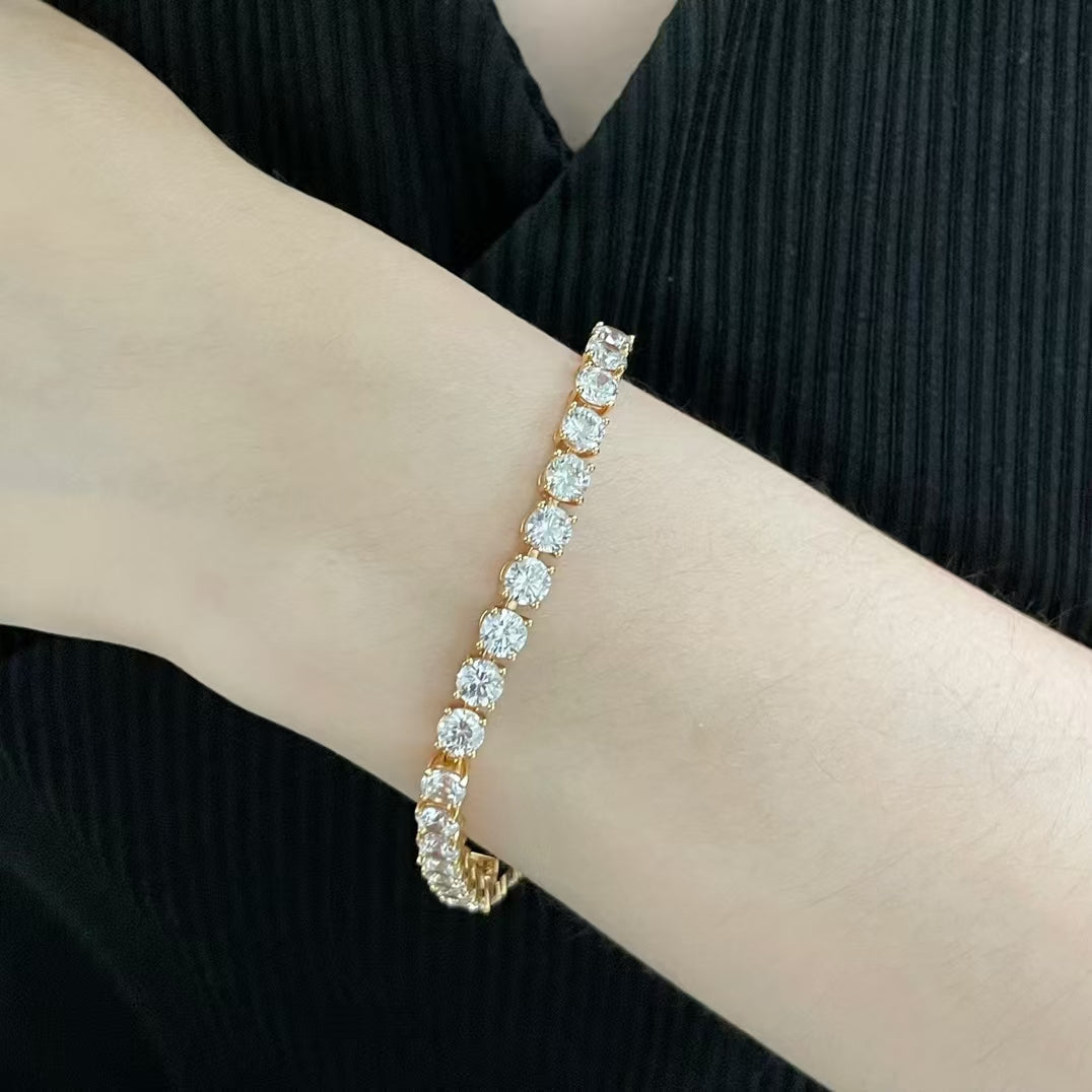 [Luxery jewelrys]TENNIS BRACELET WITH FULL DIAMOND SETTING