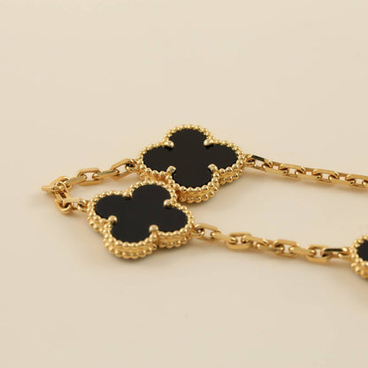 [Luxery] CLOVER 5 MOTIF ONYXS BRACELET COLLECTION