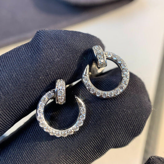 [Luxery]JUSTE EARRINGS SILVER DIAMONDS