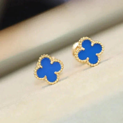 [Luxery]CLOVER MINI 9.5MM TURQUOISE EARRINGS