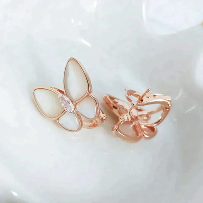[Luxery]BUTTERFLY MOP DIAMOND EARRINGS