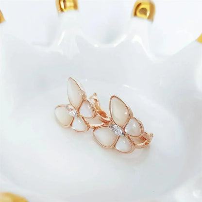[Luxery]BUTTERFLY MOP DIAMOND EARRINGS