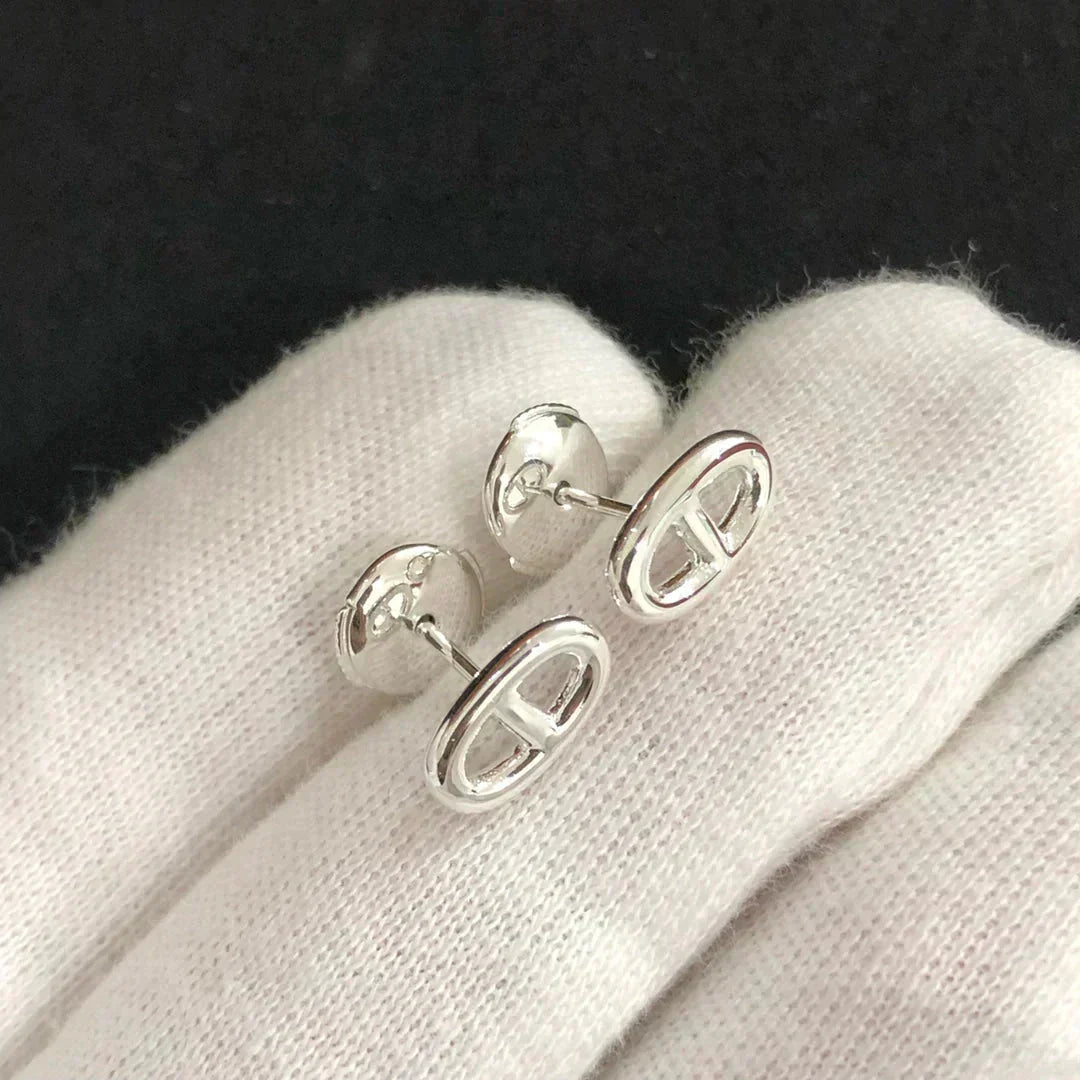 [Luxery]CHAINE SMALL EARRINGS GOLD AND SILVER