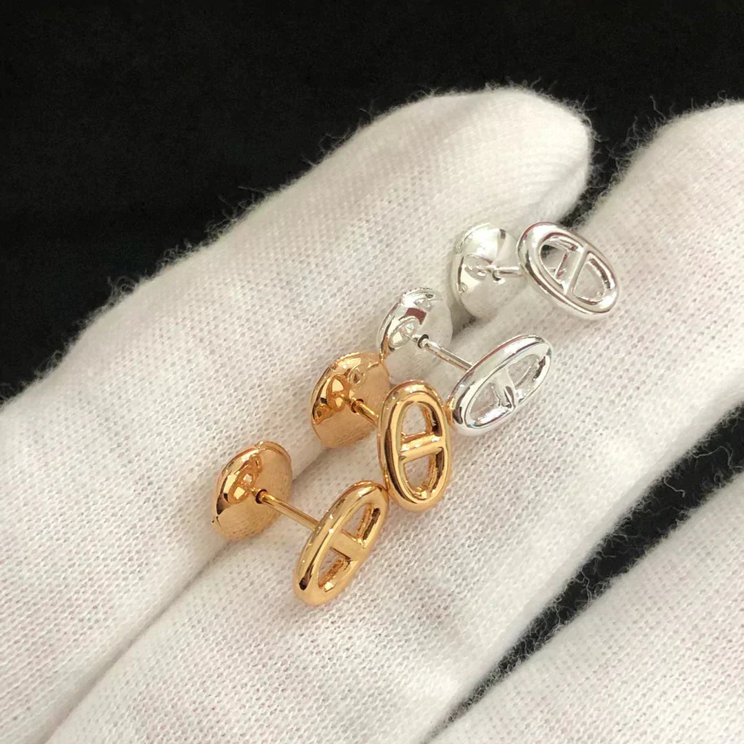 [Luxery]CHAINE SMALL EARRINGS GOLD AND SILVER