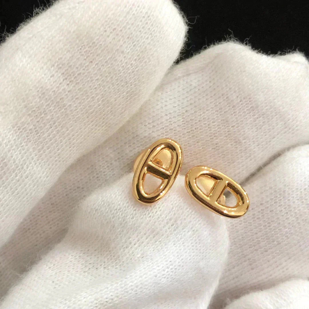 [Luxery]CHAINE SMALL EARRINGS GOLD AND SILVER