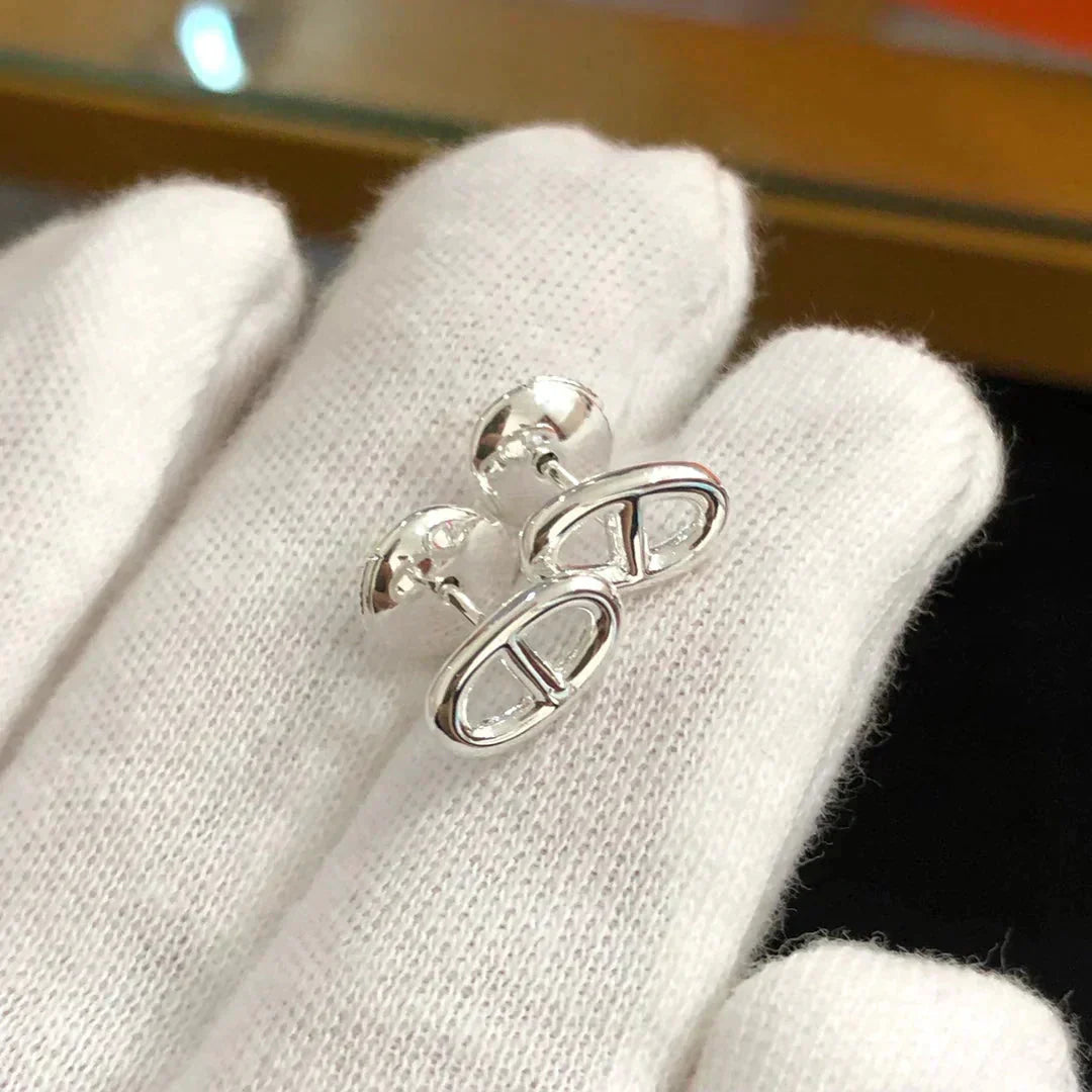 [Luxery]CHAINE SMALL EARRINGS GOLD AND SILVER