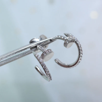 [Luxery]JUSTE EARRINGS 12.75MM SILVER DIAMOND
