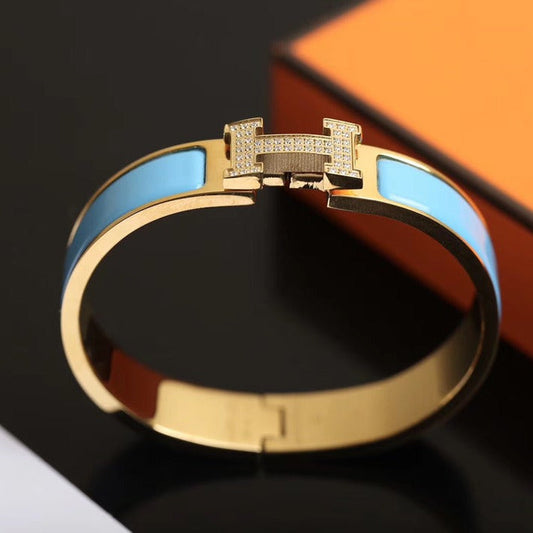 [Luxery]H CLOUD BLUE BRACELET GOLD DIAMOND