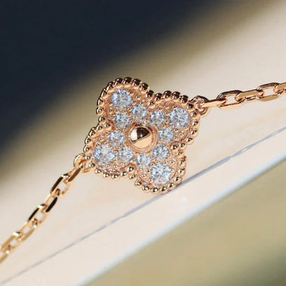 [Luxery]CLOVER 20 MOTIFS LASER DIAMOND NECKLACE