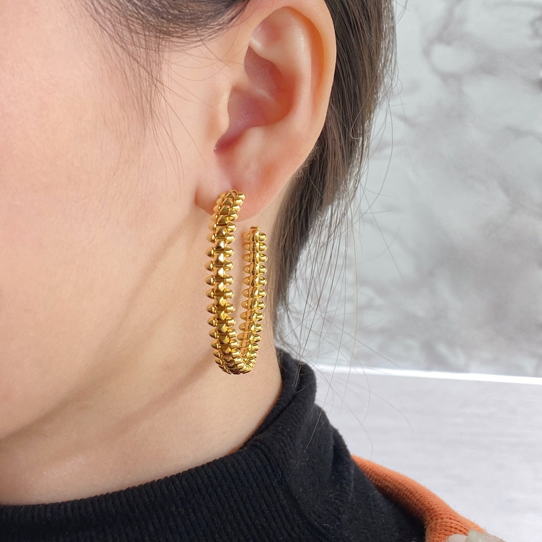 [Luxery]CLASH LARGE HOOP EARRINGS