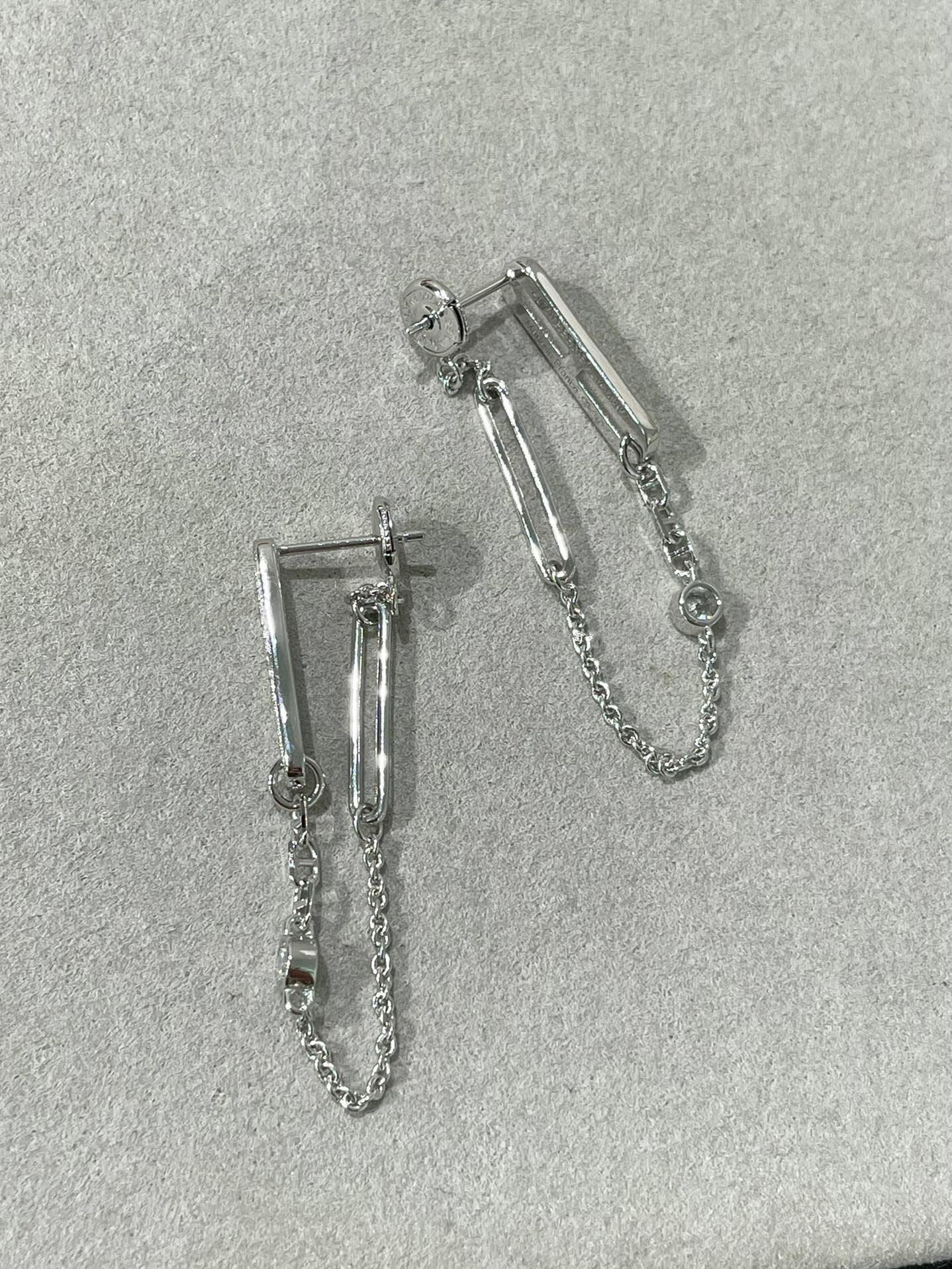 [Luxery]CHAINE CHAOS DIAMOND DROP EARRINGS