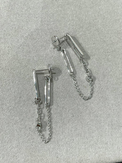 [Luxery]CHAINE CHAOS DIAMOND DROP EARRINGS