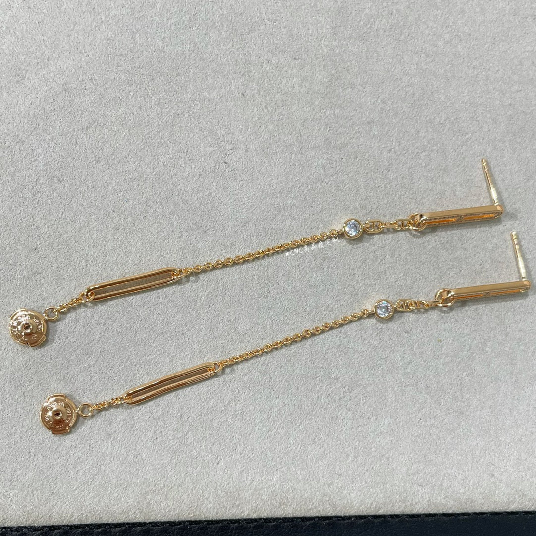 [Luxery]CHAINE CHAOS DIAMOND DROP EARRINGS