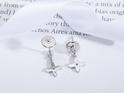 [Luxery]VIDYLLE SILVER DIAMOND MINI DROP EARRINGS