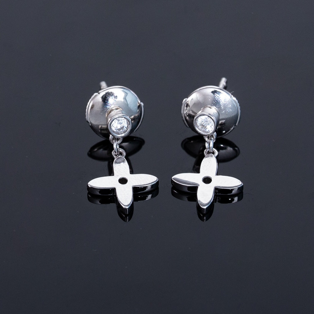 [Luxery]VIDYLLE SILVER DIAMOND MINI DROP EARRINGS