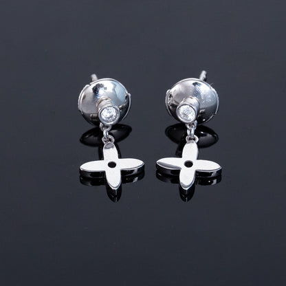 [Luxery]VIDYLLE SILVER DIAMOND MINI DROP EARRINGS