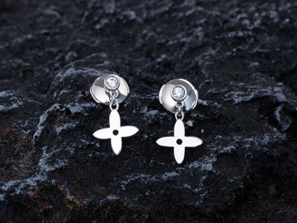 [Luxery]VIDYLLE SILVER DIAMOND MINI DROP EARRINGS