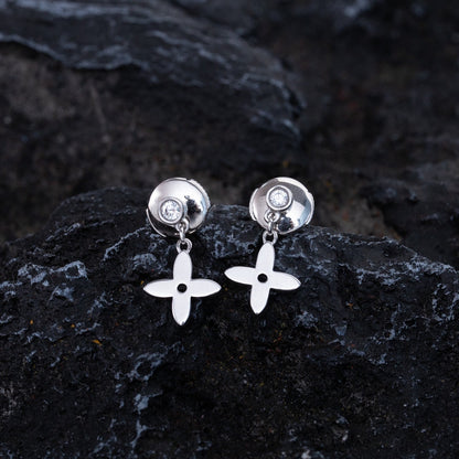 [Luxery]VIDYLLE SILVER DIAMOND MINI DROP EARRINGS