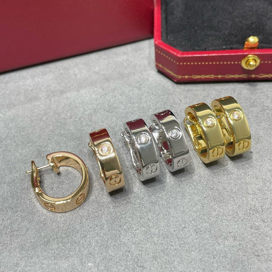 [Luxery]LOVE 5.5MM 1 DIAMOND EARRINGS