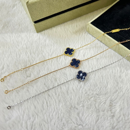 [Luxery]CLOVER 1 MOTIF PIETERSITE BRACELET