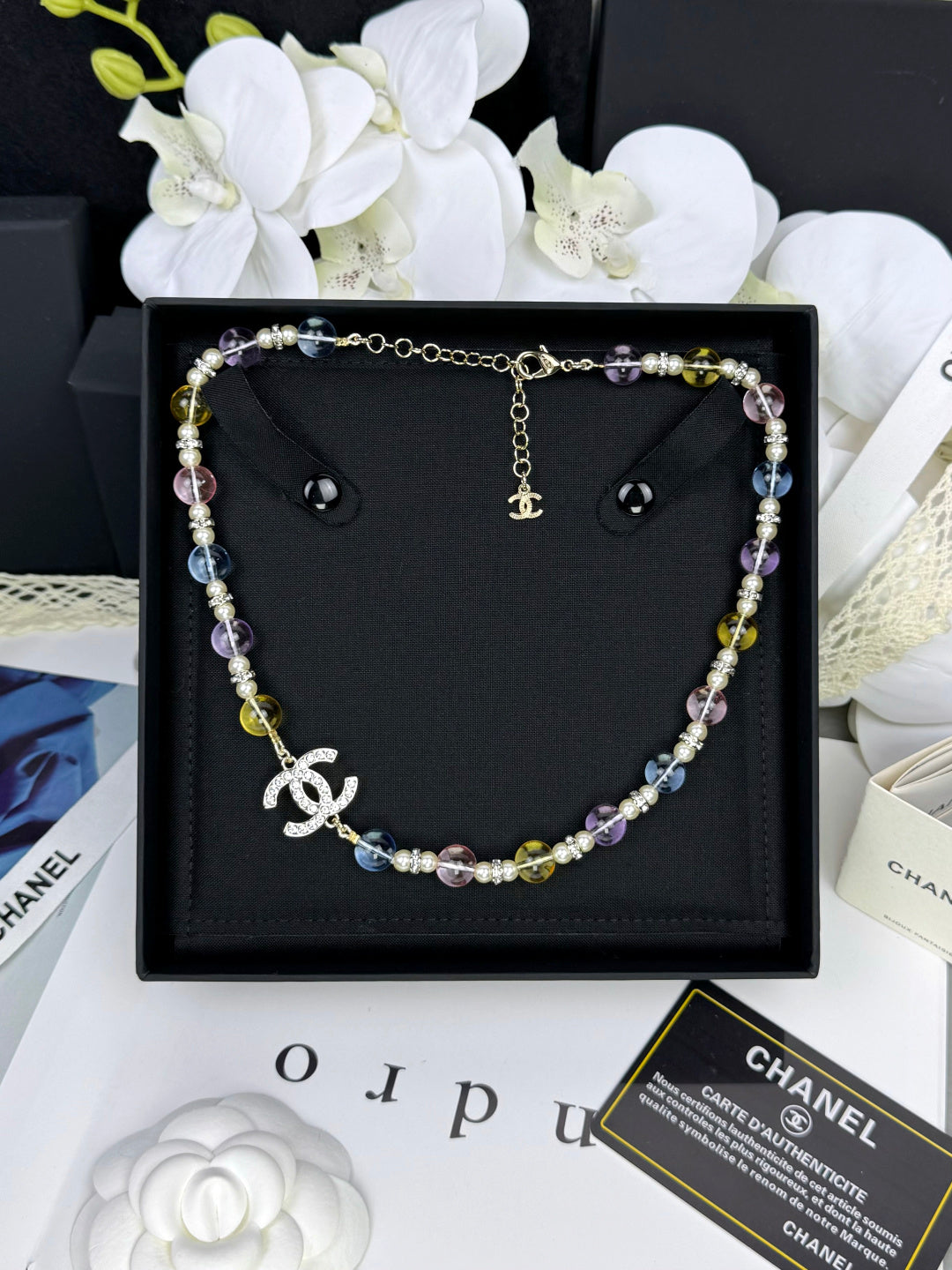 [Luxery]26C New Spring Collection Colorful Transparent Resin Necklace