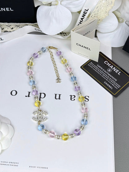 [Luxery]26C New Spring Collection Colorful Transparent Resin Necklace