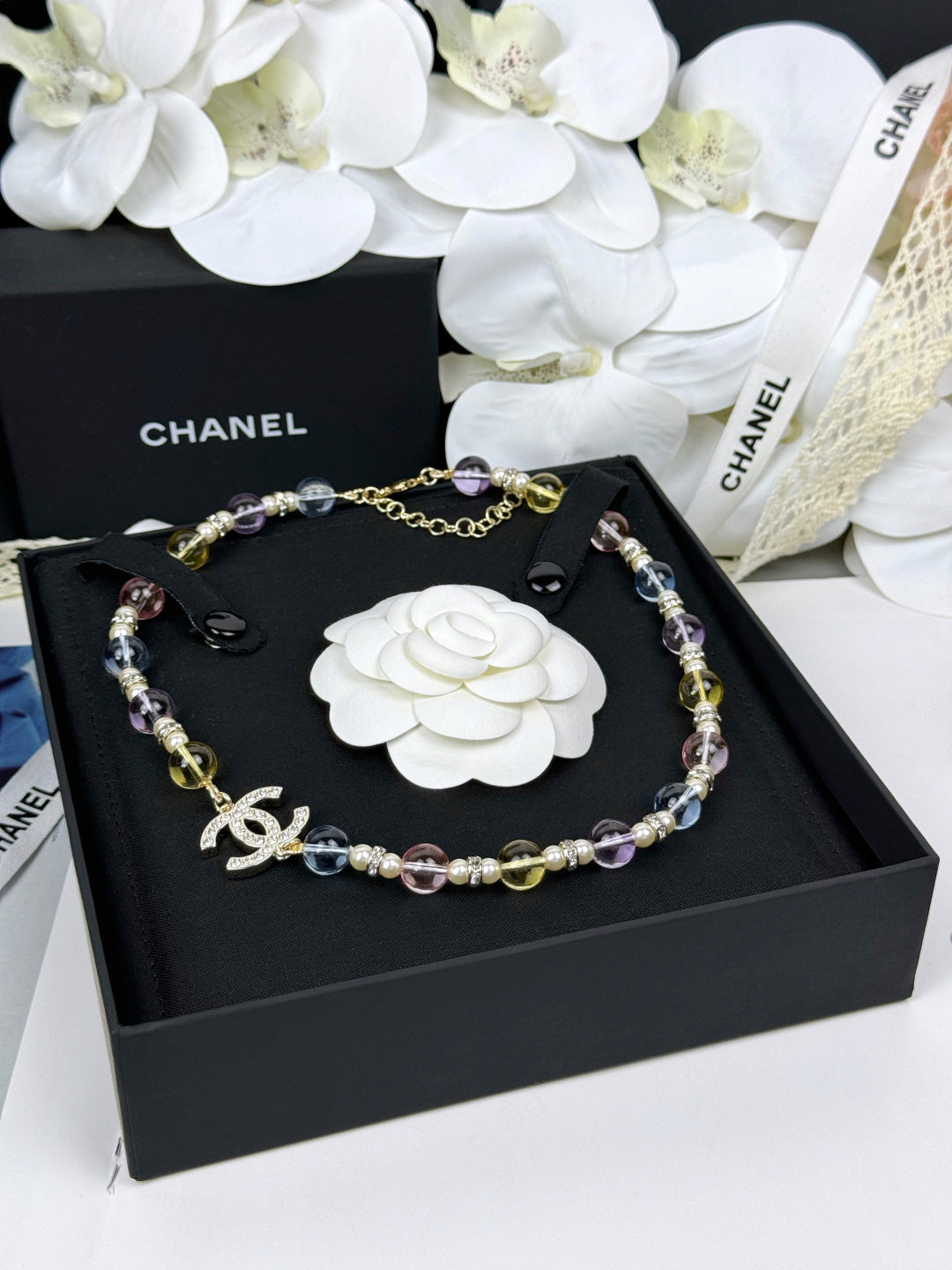 [Luxery]26C New Spring Collection Colorful Transparent Resin Necklace