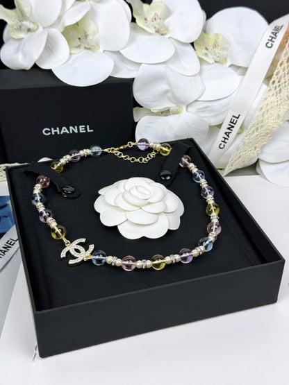 [Luxery]26C New Spring Collection Colorful Transparent Resin Necklace