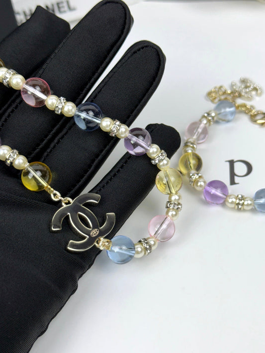[Luxery]26C New Spring Collection Colorful Transparent Resin Necklace