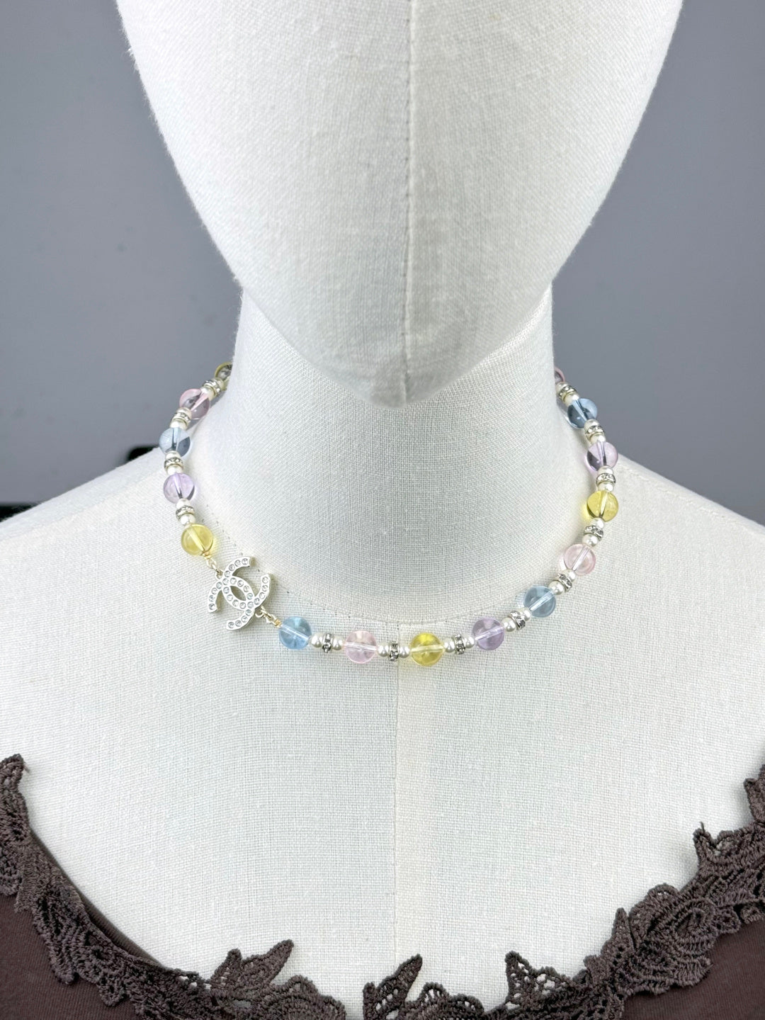 [Luxery]26C New Spring Collection Colorful Transparent Resin Necklace