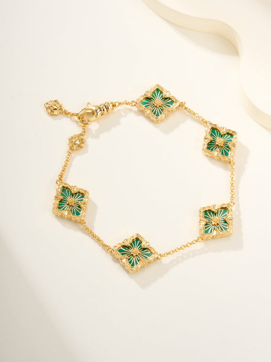 [Luxery]B.C.L ENAMELED Five-Flower Bracelet£¨Various Colors)