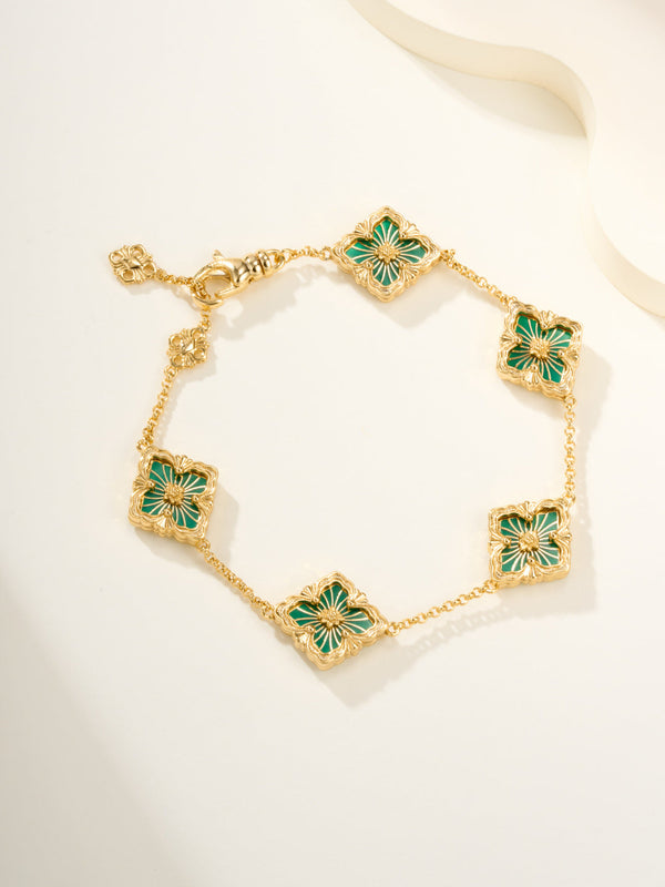 [Luxery]B.C.L ENAMELED Five-Flower Bracelet£¨Various Colors)