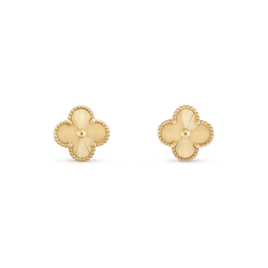[Luxery]CLOVER MINI 9.5MM LASER EARRINGS
