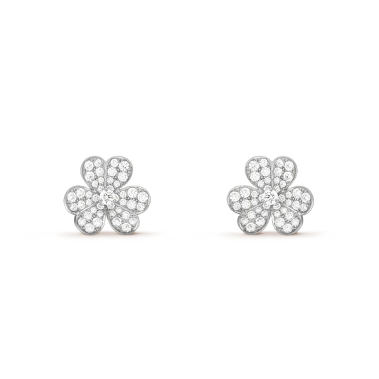 [Luxery]CLOVER COMOS DIAMOND EARRINGS SILVER