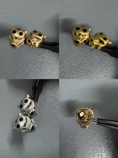 [?Luxery]CHRRTAH-PRINT STUD EARRINGS, THREE COLORS