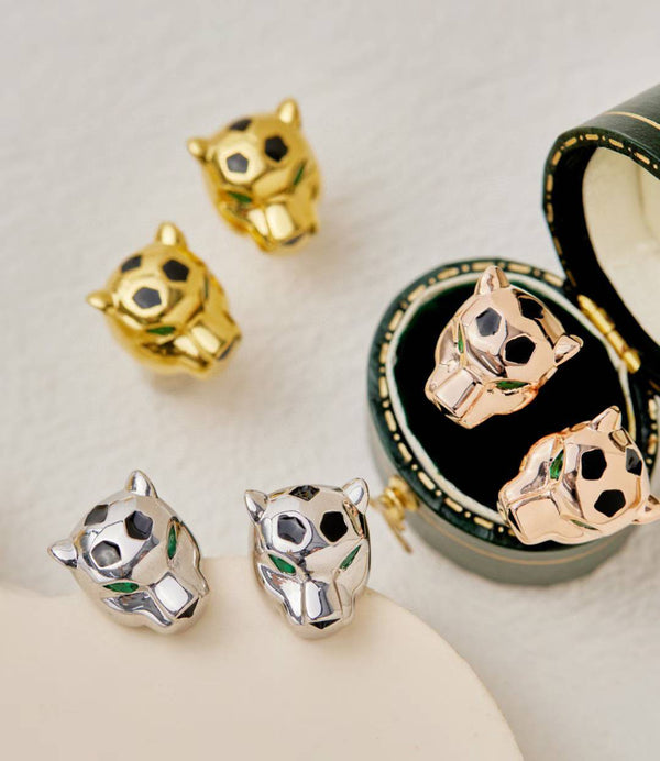 [?Luxery]CHRRTAH-PRINT STUD EARRINGS, THREE COLORS