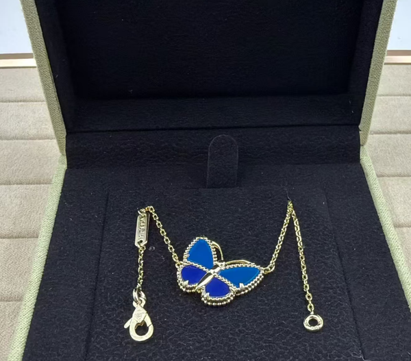 [Luxery]BUTTERFLY BLUE   NECKLACE