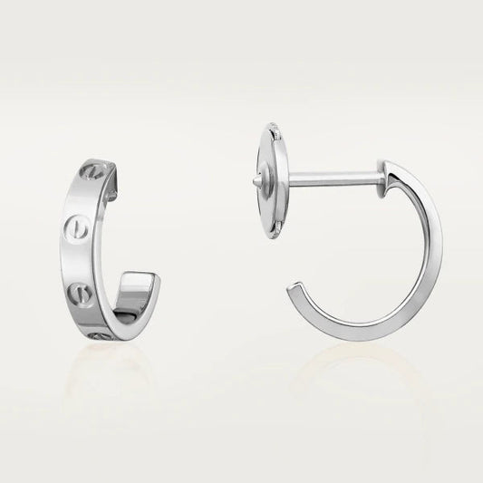 [Luxery]LOVE EARRINGS 2.65MM SILVER