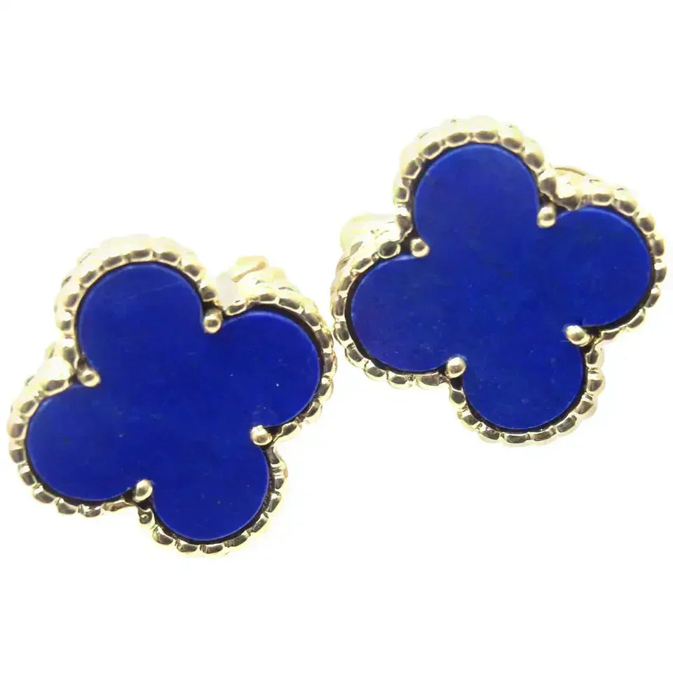 [Luxery]CLOVER MINI 9.5MM TURQUOISE EARRINGS