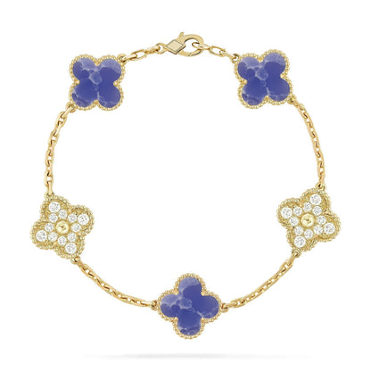 [Luxery]CLOVER 5 MOTIF BLUE VEINS BRACELET COLLECTION