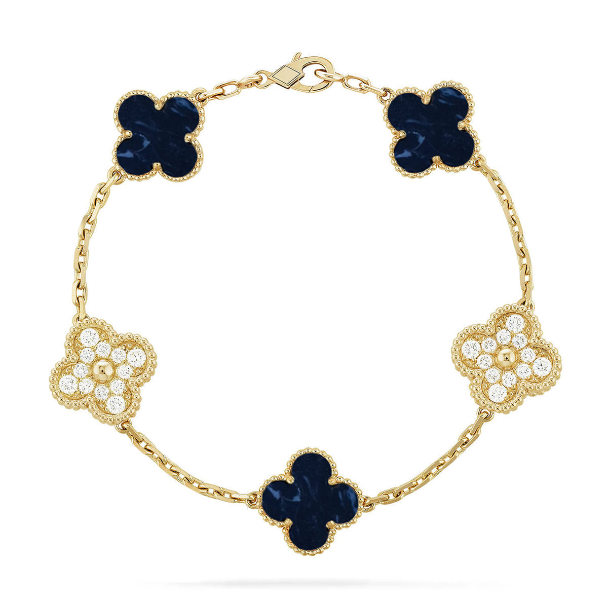[Luxery]CLOVER 5 MOTIF PIETERSITE BRACELET COLLECTION