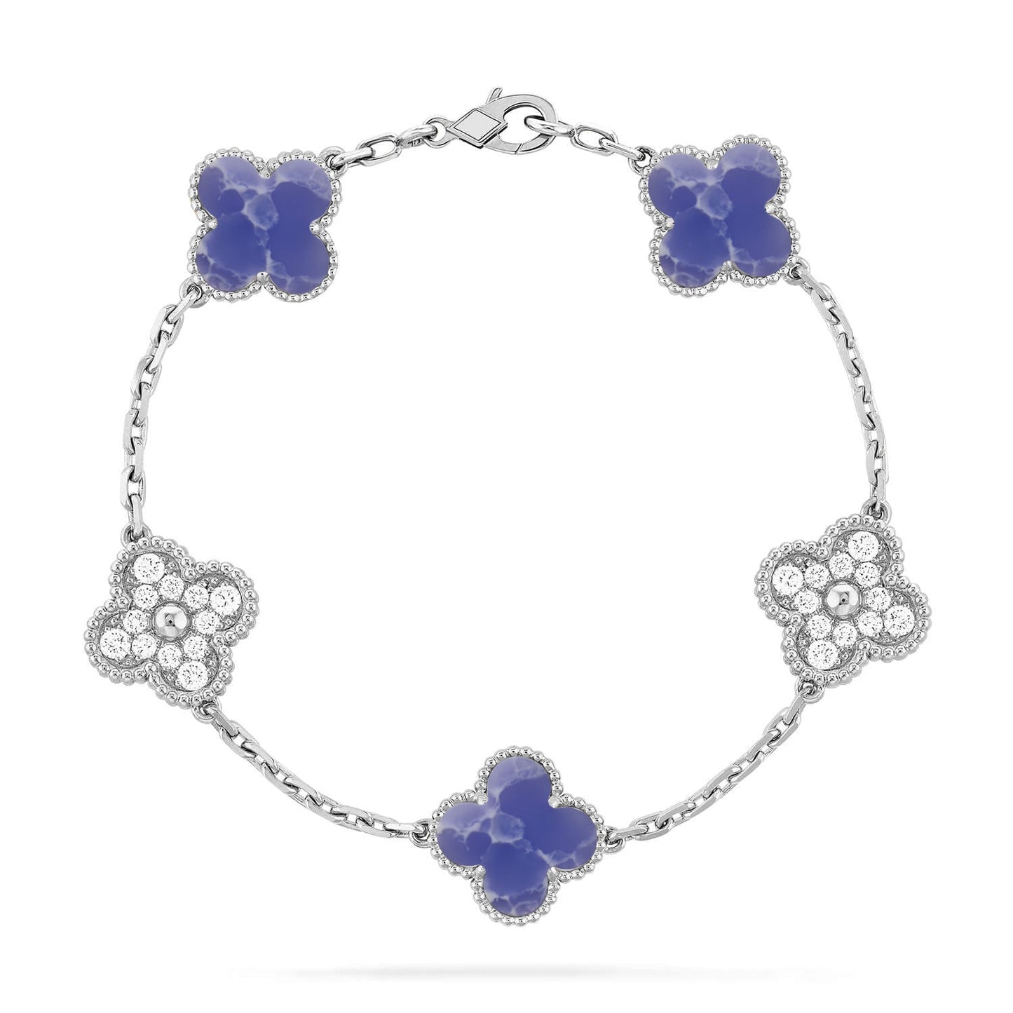 [Luxery]CLOVER 5 MOTIF BLUE VEINS BRACELET COLLECTION