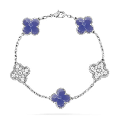 [Luxery]CLOVER 5 MOTIF BLUE VEINS BRACELET COLLECTION