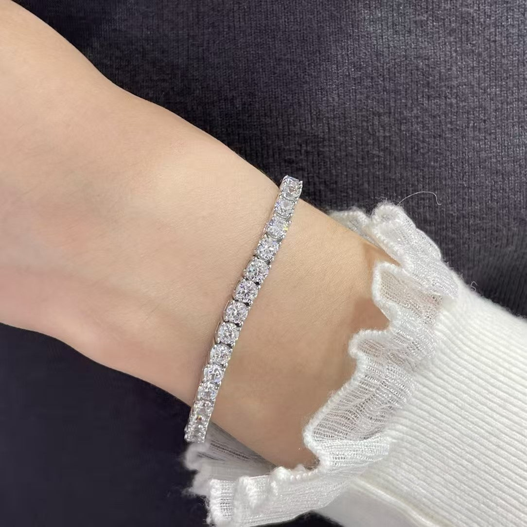 [Luxery jewelrys]TENNIS BRACELET WITH FULL DIAMOND SETTING