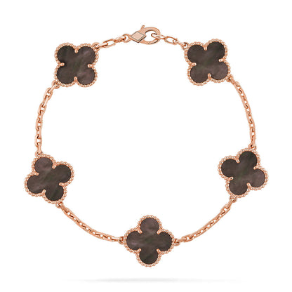 [Luxery] CLOVER 5 MOTIF GRAY MOP BRACELET COLLECTION