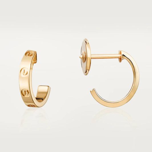 [Luxery]LOVE EARRINGS 2.65MM PINK GOLD