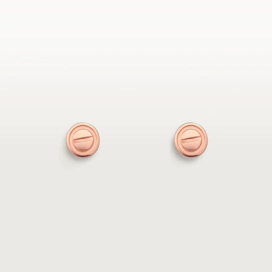 [Luxery]LOVE EARRINGS PINK GOLD 10MM